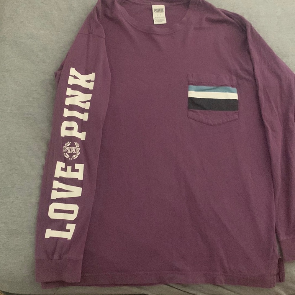 PINK Victoria's Secret Long Sleeve Purple Top